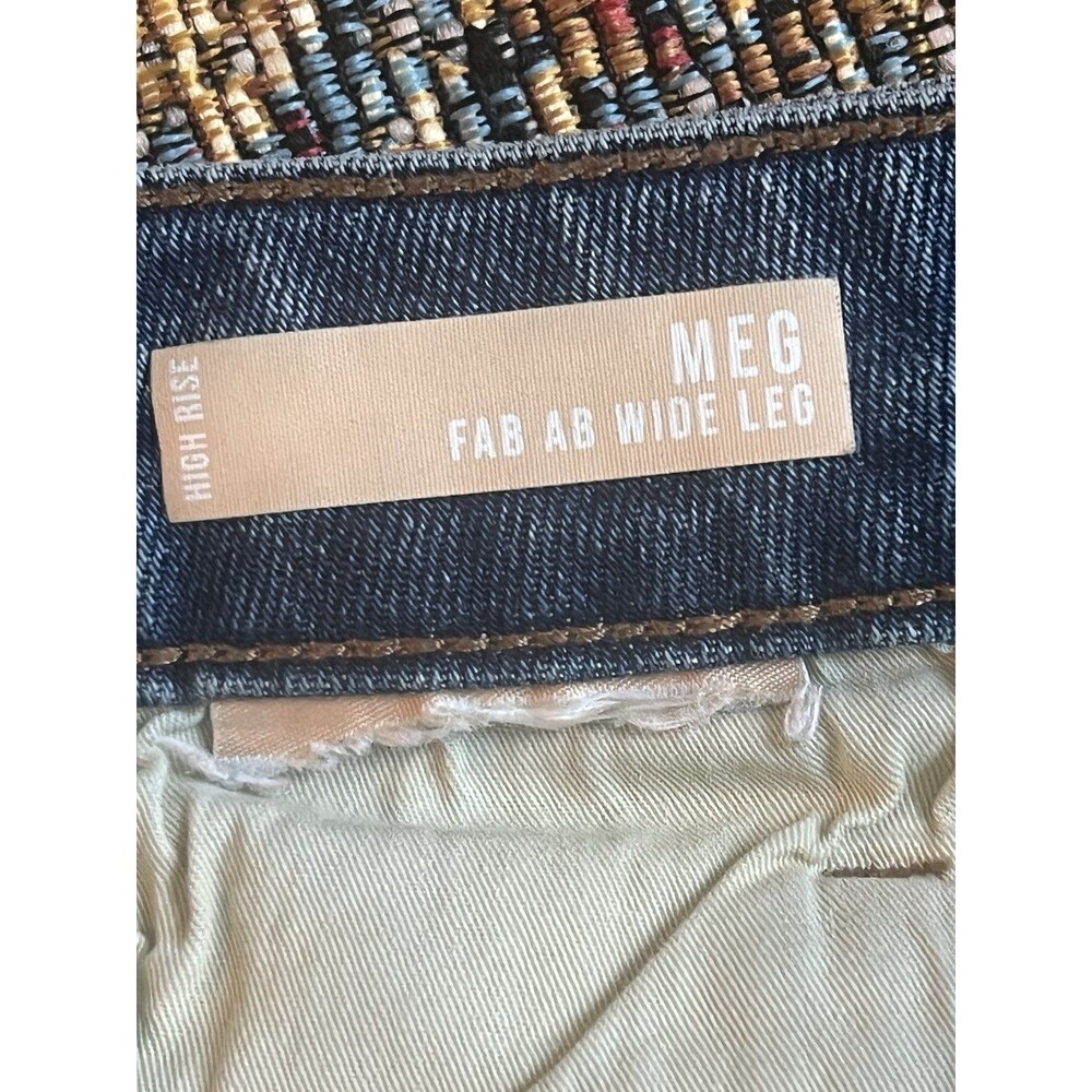 KUT From the Kloth Meg High Rise Wide Leg Wide Blue Jeans Sz 12 - Picture 5 of 5